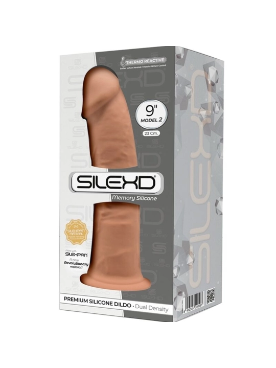 Modell 2 Realistischer Penis Premium Silexpan Silikon Karamell 23 cm von Silexd