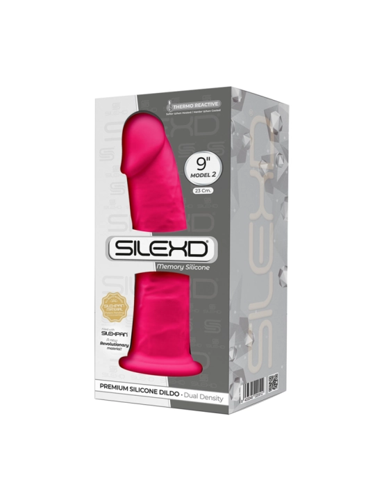 Modell 2 Realistischer Penis Premium Silexpan Silikon Fuchsia 23 cm von Silexd