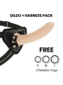 Toys Harness + Dong Flesh Silikon 17 cm -O- 3 cm von Deltaclub