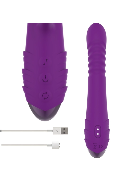 Iggy Multifunktions-Wiederaufladbarer Vibrator Up & Down mit Klitorelstimulator Lila von Intense Fun