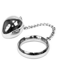 Cockring 45mm + Kette mit Metallkugel von Metal Hard