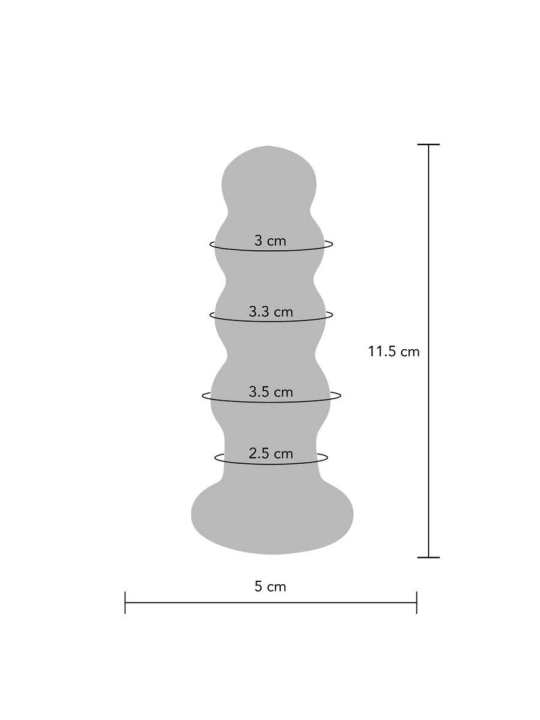 Buttocks der Strahlende Glas-Buttplug von Toyjoy