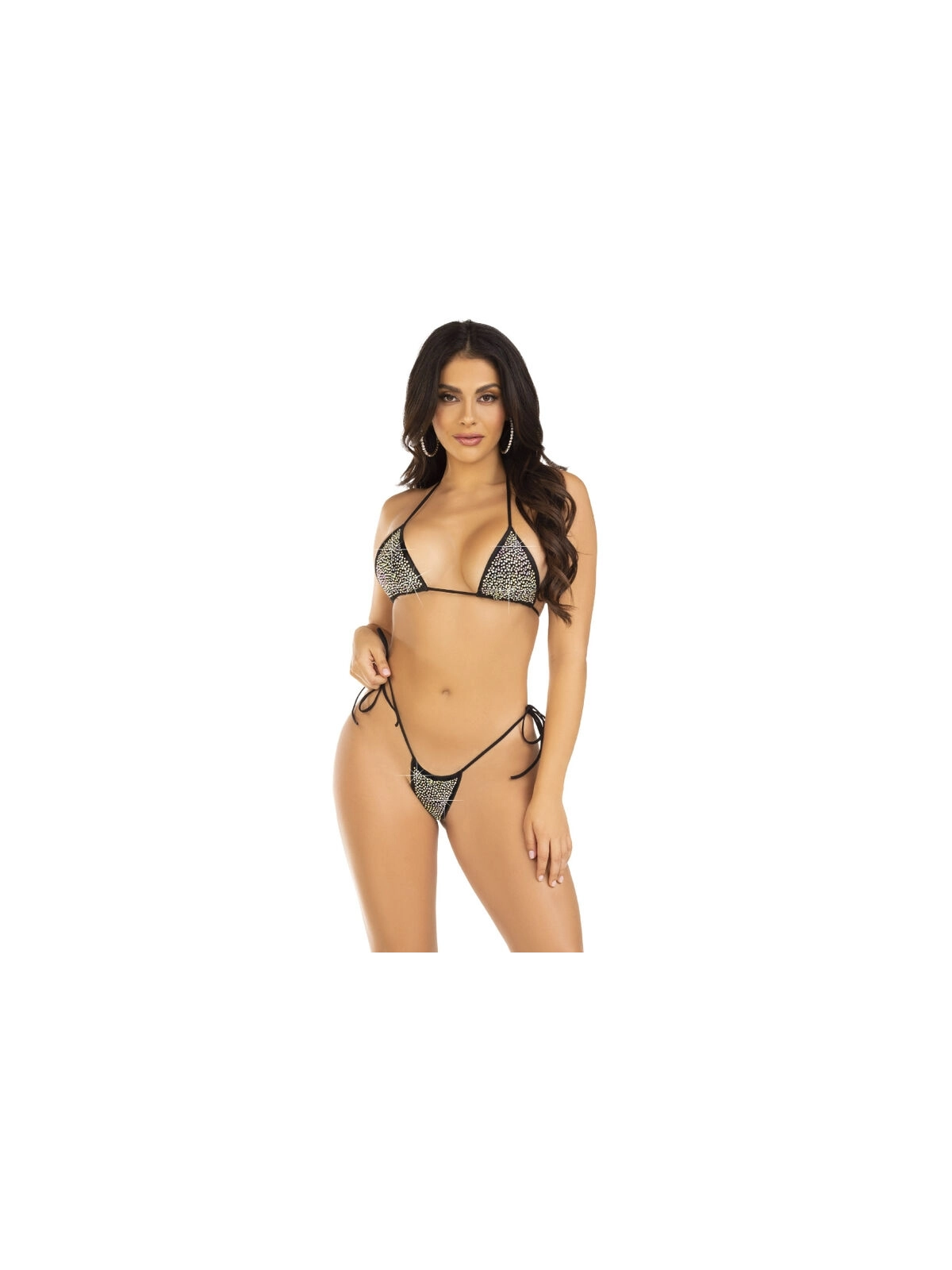 DIAMONDS BIKINI SCHWARZ ONE SIZE (S-L) VON LEG AVENUE