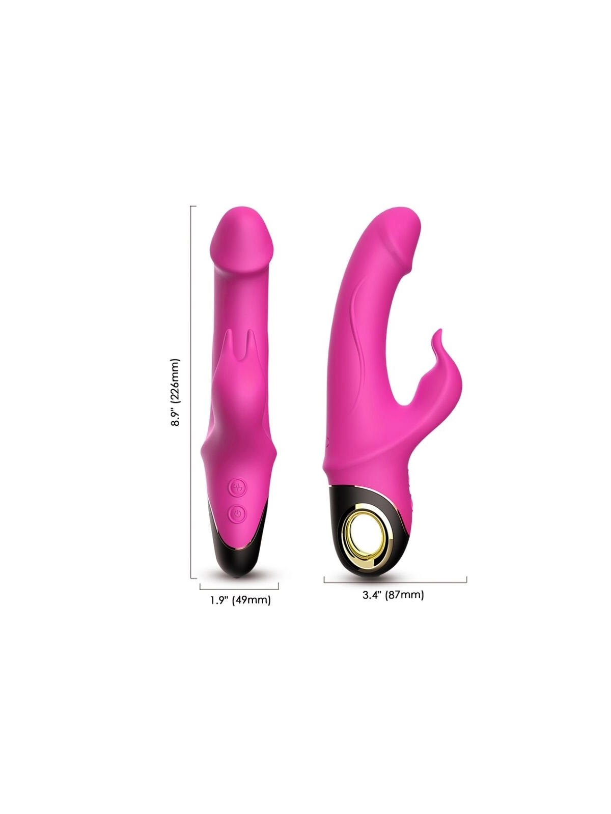 Meteror Dildo Vibrator Rabbit Rotator Fuchsia von Armony Vibrators