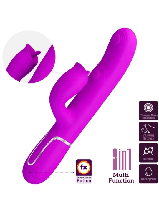 Kaninchenvibrator mit Leckendem Fuchsia von Pretty Love Flirtation