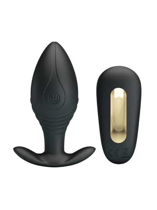 Regina Anal Plug Wiederaufladbarer Vibrator Schwarz von Pretty Love Bottom