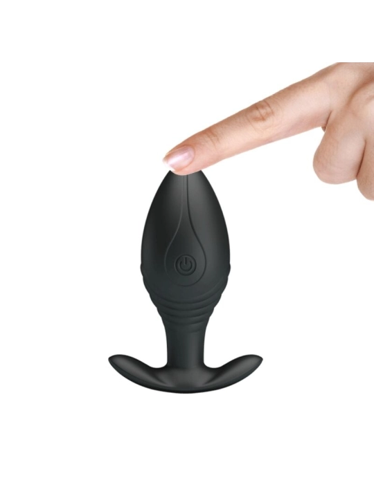 Regina Anal Plug Wiederaufladbarer Vibrator Schwarz von Pretty Love Bottom