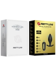 Regina Anal Plug Wiederaufladbarer Vibrator Schwarz von Pretty Love Bottom