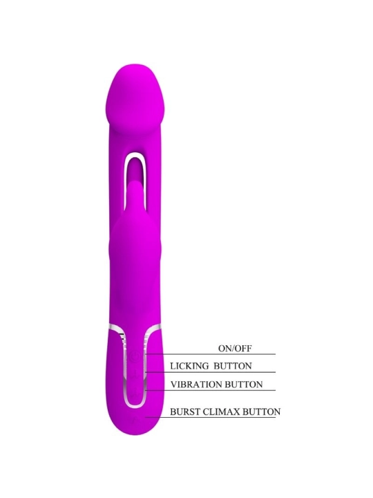 Dejon Rabbit Vibrator 3 in 1 Multifunktions Fucsia von Pretty Love Flirtation