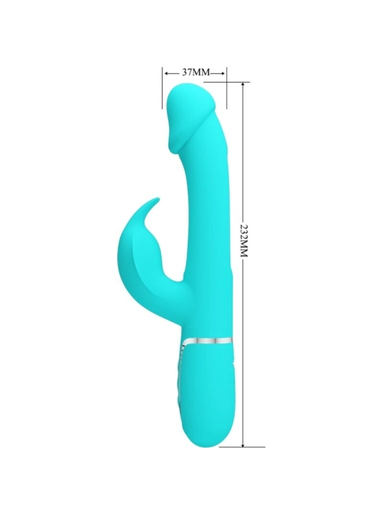 Dejon Rabbit Vibrator 3 in 1 Multifunktions-Aquagrün von Pretty Love Flirtation