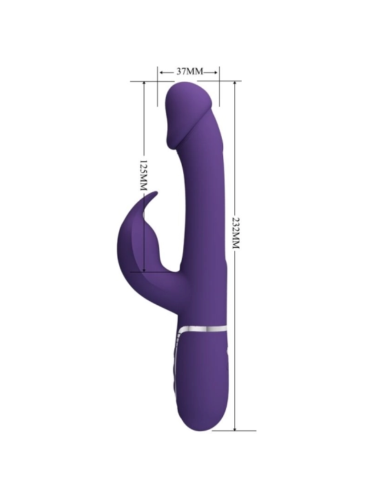 Kampas Rabbit 3 in 1 Multifunktionsvibrator mit Zunge Violett von Pretty Love Flirtation