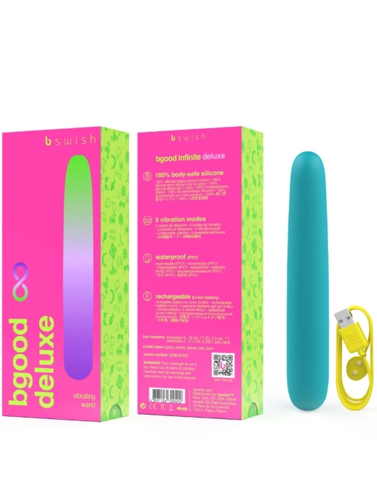 Bgood Infinite Deluxe Wiederaufladbarer Vibrator Blaues Silikon von B Swish