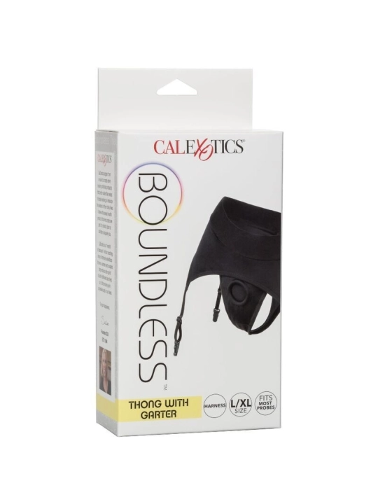 Boundless Thong mit Garter S/M von Calexotics