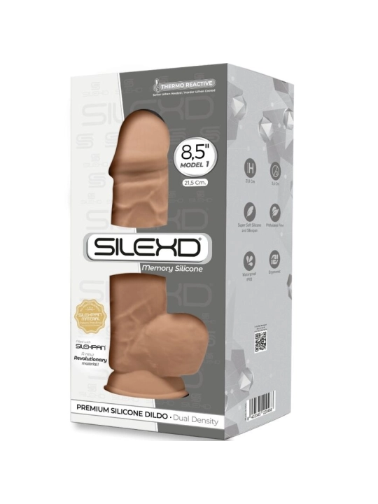 Model 1 Realistischer Penis Premium Silexpan Silikon Karamell 21.5 cm von Silexd