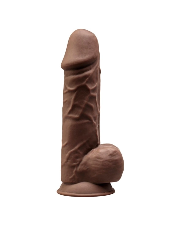 Model 1 Realistischer Penis Premium Silexpan Silikon Braun 21.5 cm von Silexd