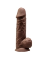 Model 1 Realistischer Penis Premium Silexpan Silikon Braun 21.5 cm von Silexd