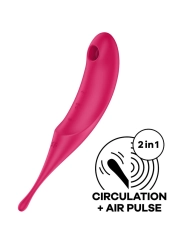 Twirling Pro Air Pulse Stimulator & Vibrator Rot von Satisfyer Air Pulse