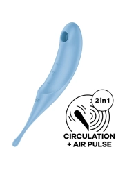 Twirling Pro Air Pulse Stimulator & Vibrator Blau von Satisfyer Air Pulse