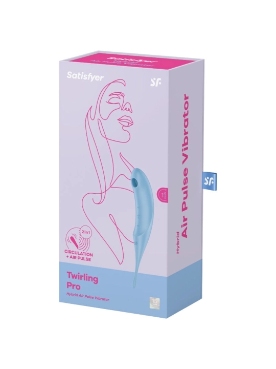 Twirling Pro Air Pulse Stimulator & Vibrator Blau von Satisfyer Air Pulse