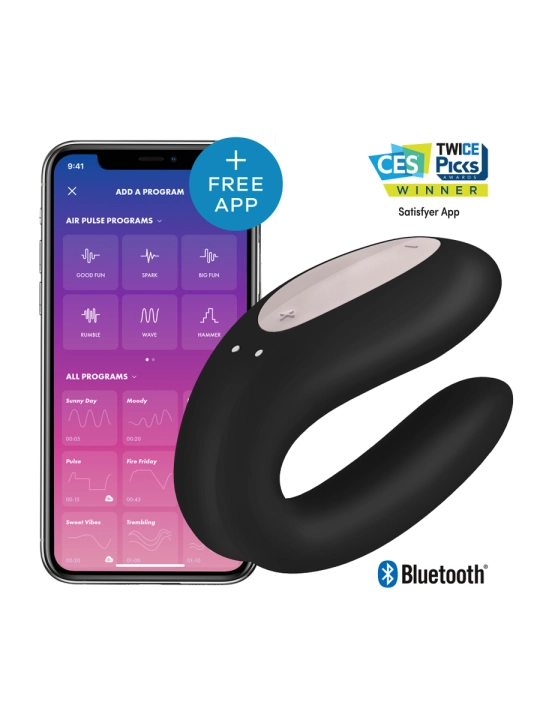 Double Joy Con App Schwarz von Satisfyer Connect