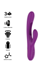 Apolo Wiederaufladbarer Multifunktionsvibrator 7 Vibrationen mit Lila Schwingender Zunge von Intense Fun