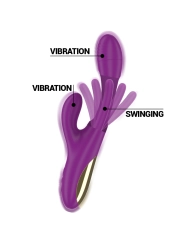 Apolo Wiederaufladbarer Multifunktionsvibrator 7 Vibrationen mit Lila Schwingender Zunge von Intense Fun