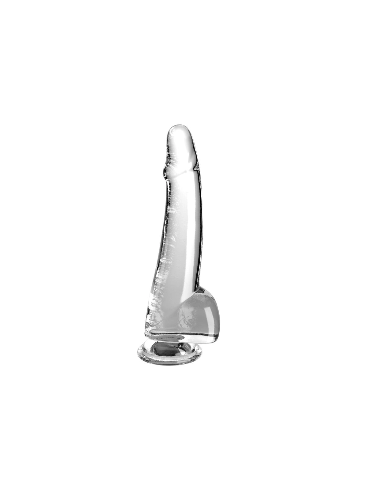 Clear Dildo mit Hoden 19 cm Transparent von King Cock