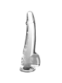 Clear Dildo mit Hoden 19 cm Transparent von King Cock