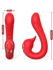 Delfin Vibrator Multiposition & Wärmeeffekt Rot von Armony Vibrators