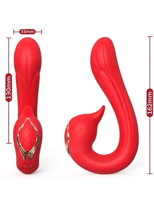 Delfin Vibrator Multiposition & Wärmeeffekt Rot von Armony Vibrators