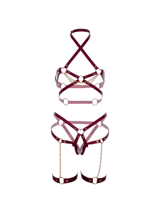 HARNESS BH & HEART GARTER VON LEG AVENUE