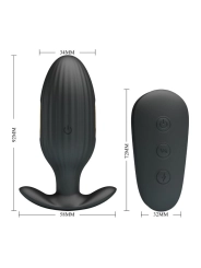 Kelly Plug Anal Wiederaufladbarer Vibrator Schwarz von Pretty Love Bottom