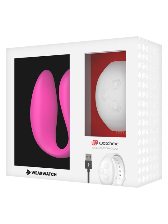 Watchme Dual Technology Vibrator Fuchsia / Snow von Wearwatch