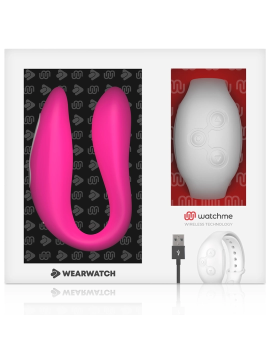 Watchme Dual Technology Vibrator Fuchsia / Snow von Wearwatch