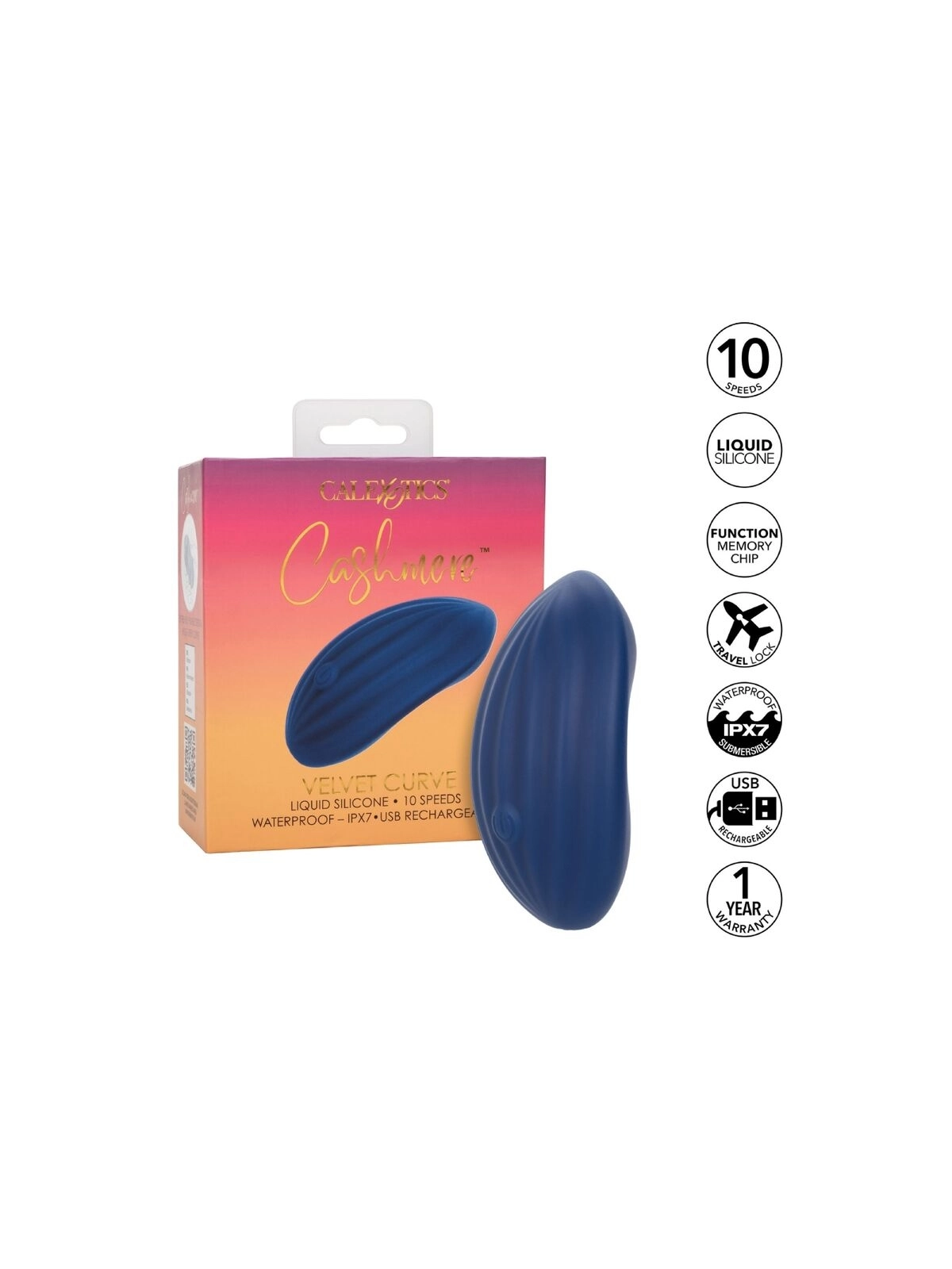 Cashmere-Samt-Curve-Blau von Calexotics