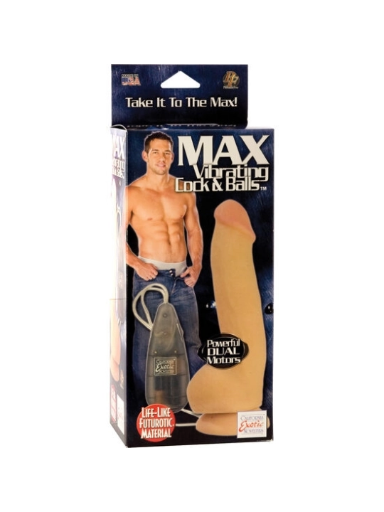 Max Vibrierender Dildo und Eier von Calexotics