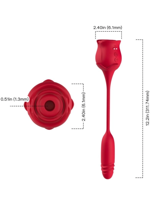 Roseknigth Leckt Vibrierenden Clit und Vibrator Rot von Armony Stimulators