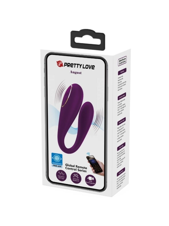 August Remote Global Doppelt Vergnügen Vibrator von Pretty Love C-Type