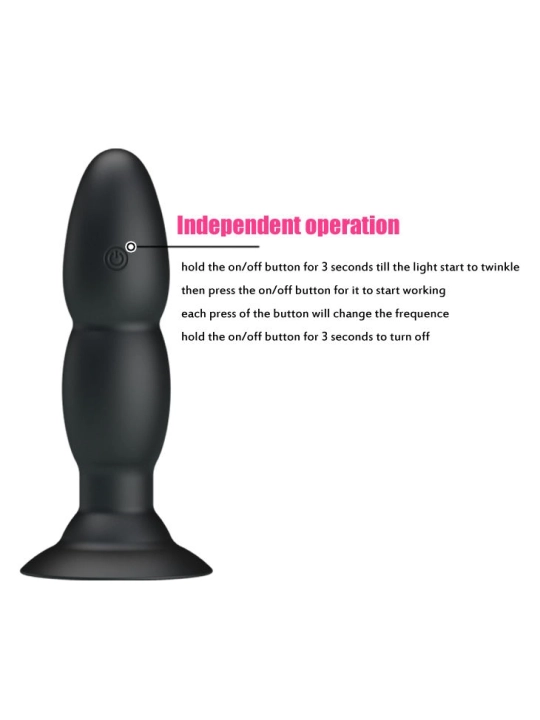 Plug Vibrator und Rotation Durch Fernbedienung von Pretty Love Bottom