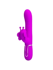 Multifunktions-Kaninchenvibrator 4 in 1 Schmetterling Fuchsia von Pretty Love Flirtation