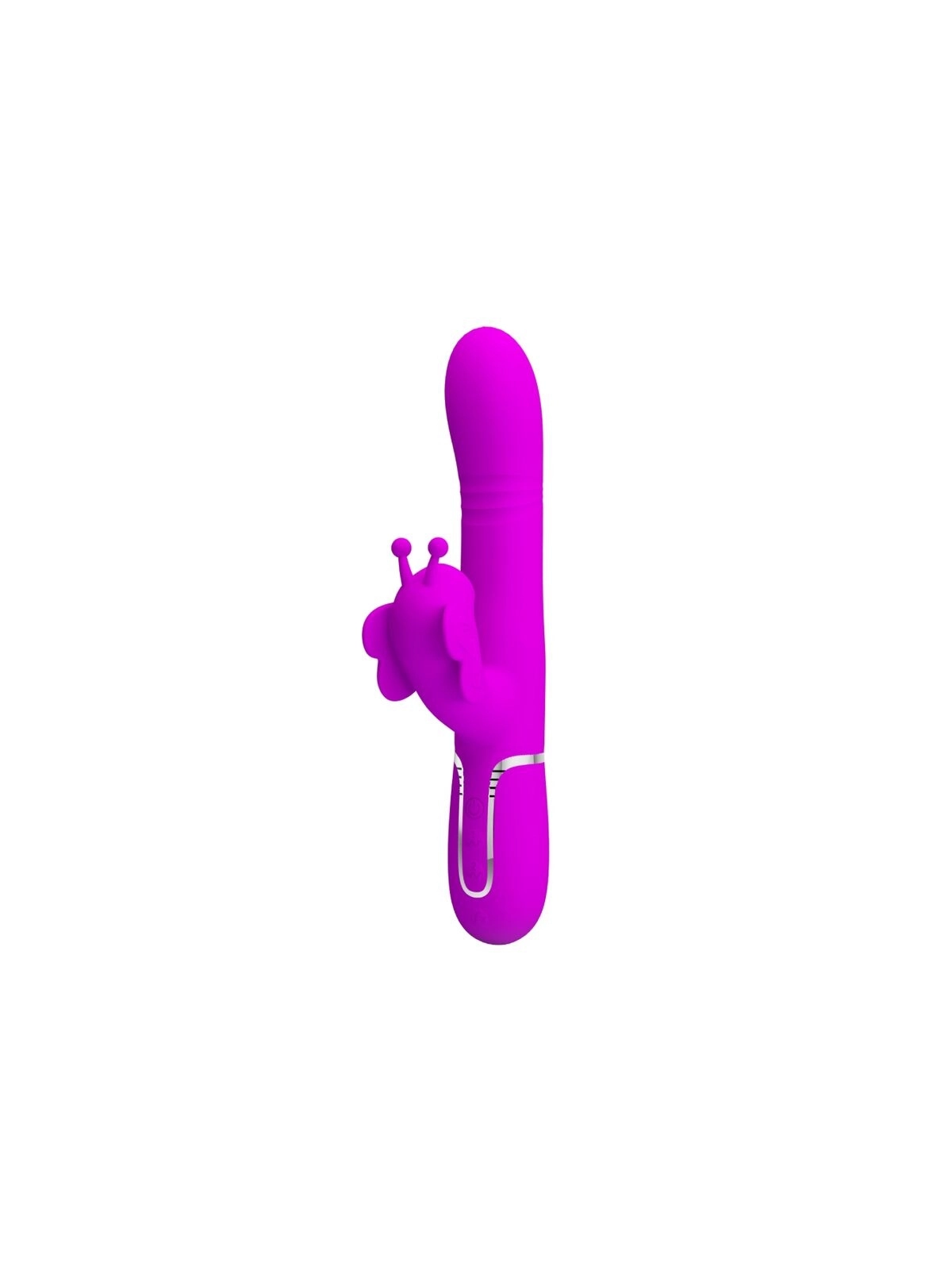 Multifunktions-Kaninchenvibrator 4 in 1 Schmetterling Fuchsia von Pretty Love Flirtation