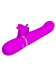 Multifunktions-Kaninchenvibrator 4 in 1 Schmetterling Fuchsia von Pretty Love Flirtation