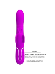 Multifunktions-Kaninchenvibrator 4 in 1 Schmetterling Fuchsia von Pretty Love Flirtation