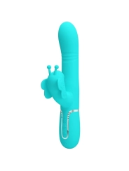 Multifunktions-Kaninchenvibrator 4 in 1 Schmetterling Aquagrün von Pretty Love Flirtation