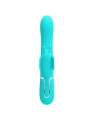 Multifunktions-Kaninchenvibrator 4 in 1 Schmetterling Aquagrün von Pretty Love Flirtation