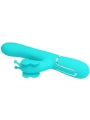 Multifunktions-Kaninchenvibrator 4 in 1 Schmetterling Aquagrün von Pretty Love Flirtation