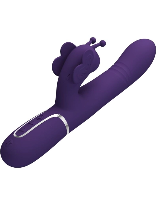 Multifunktions-Kaninchenvibrator 4 in 1 Schmetterling Lila von Pretty Love Flirtation