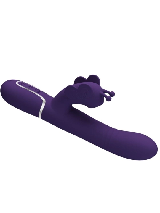 Multifunktions-Kaninchenvibrator 4 in 1 Schmetterling Lila von Pretty Love Flirtation