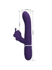 Multifunktions-Kaninchenvibrator 4 in 1 Schmetterling Lila von Pretty Love Flirtation