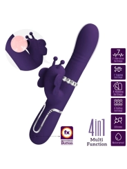 Multifunktions-Kaninchenvibrator 4 in 1 Schmetterling Lila von Pretty Love Flirtation